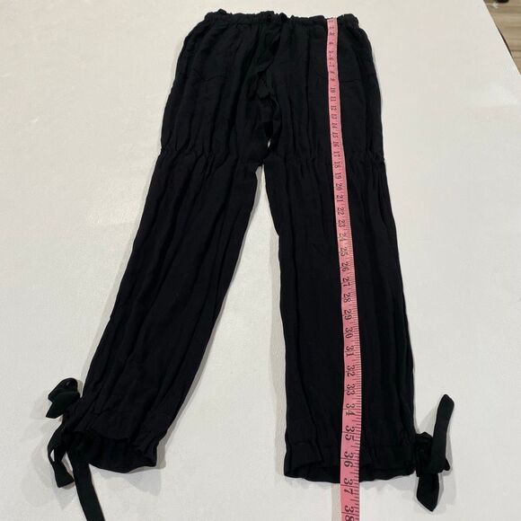 Lulu’s Black Lightweight Tie Ankle Pants Size M - Picture 5 of 7